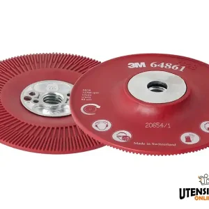 Platorello flessibile rosso a coste per dischi fibrati 3M Cubitron™ II d.115 Quantità Limitata