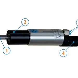 Professionale Motore pneumatico Ober industriale reversibile Serie LFB4R 160W consumo 400 Nl/1’