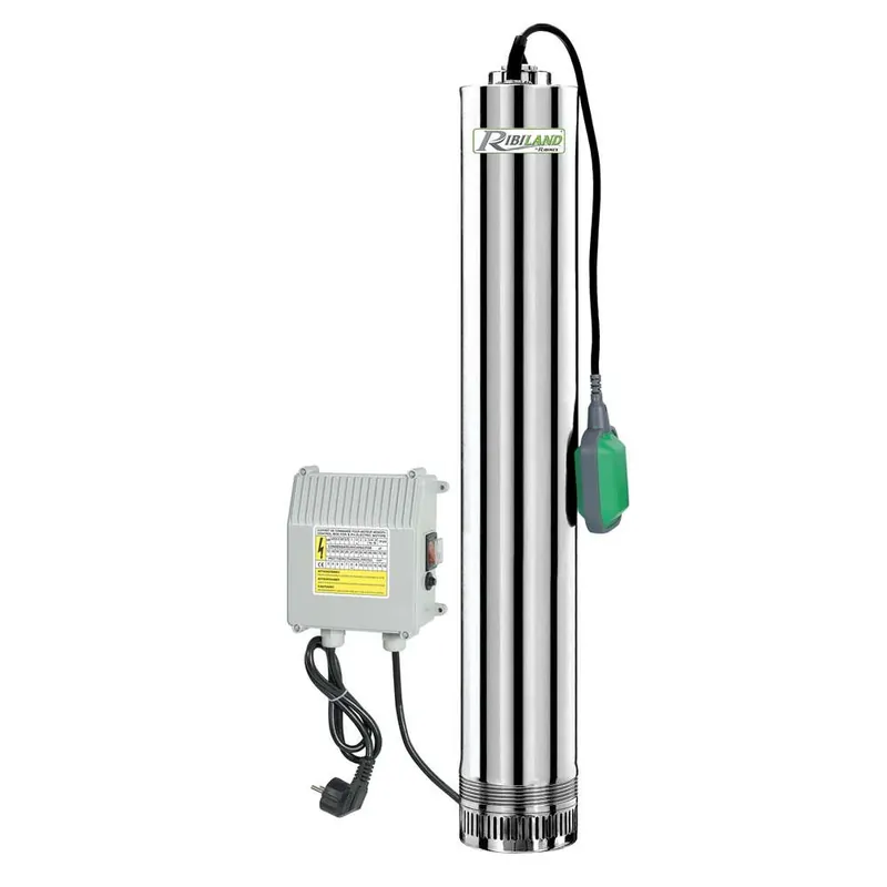 Ribimex PRPVC1101/65F - Pompa sommersa per pozzi 6 turbine 1100W Professionale