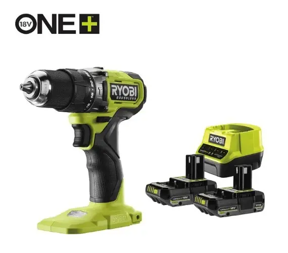 Offerta Limitata Ryobi RPD18BL1-2C20S - Trapano a batteria 18V con percussione Brushless ONE+ - 2 x 2,0Ah
