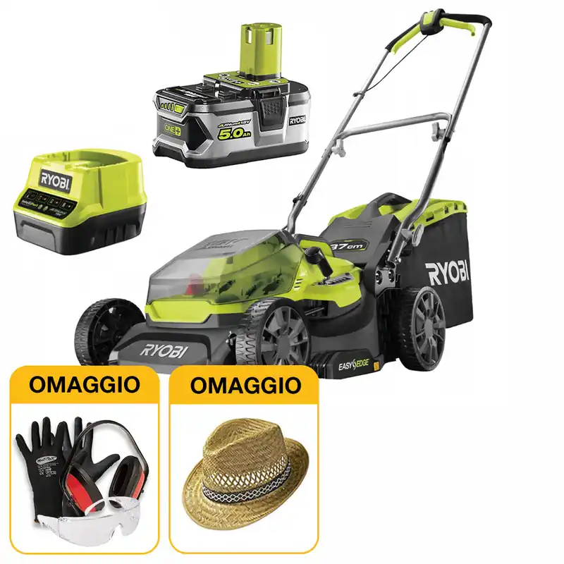 Ryobi RY18LMX37A-150 - Tagliaerba brushless a batteria 18V, rasaerba con taglio 37cm Promozione Esclusiva