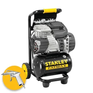 Stanley S 244/8/10 PCM - Compressore aria portatile silenzioso non lubrificato 10 litri Must-Have