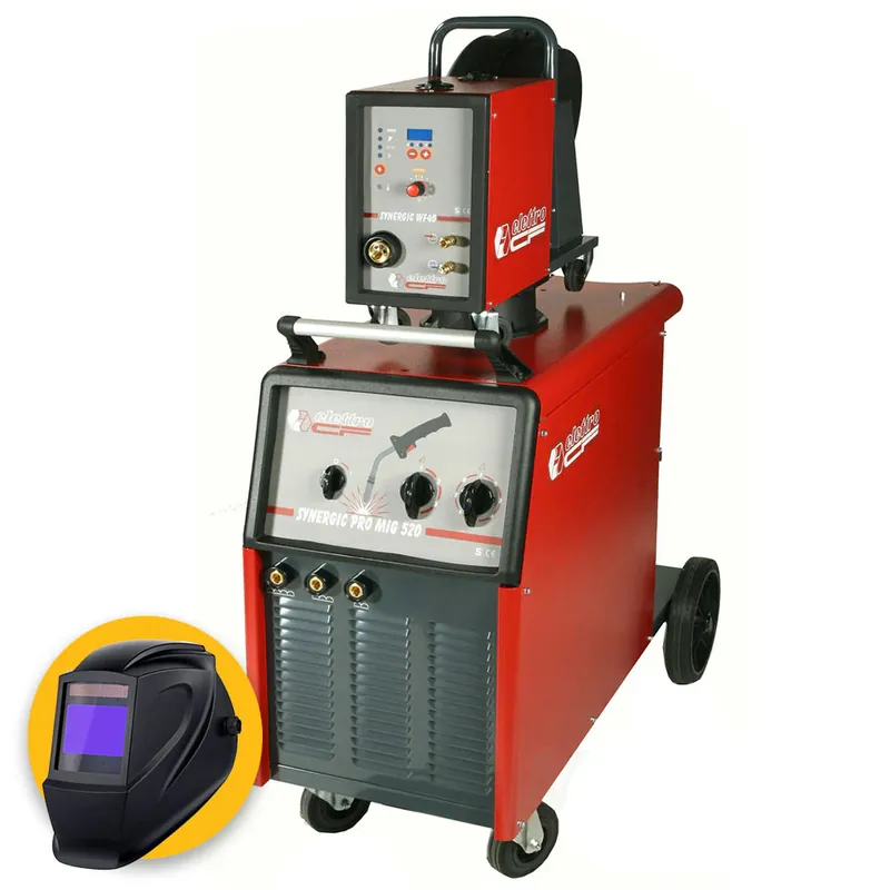 Professionale Elettro CF Synergic Pro Mig 520 - Saldatrice MIG/MAG a filo, trifase con carrello trainafilo