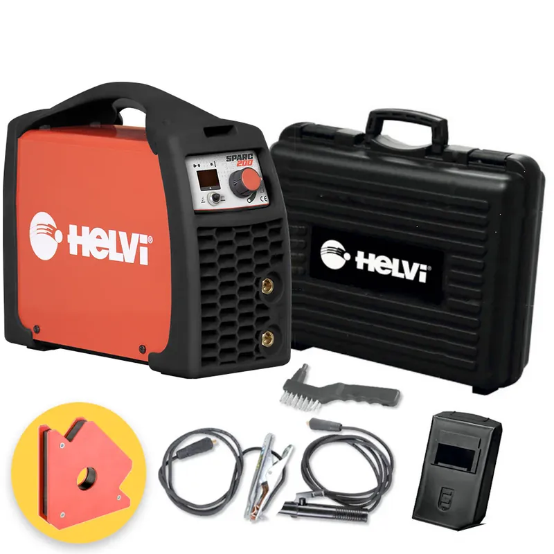 Helvi SPARC 200 - Saldatrice inverter ad elettrodo e TIG - 200A - valigetta e accessori Offerta Lampo