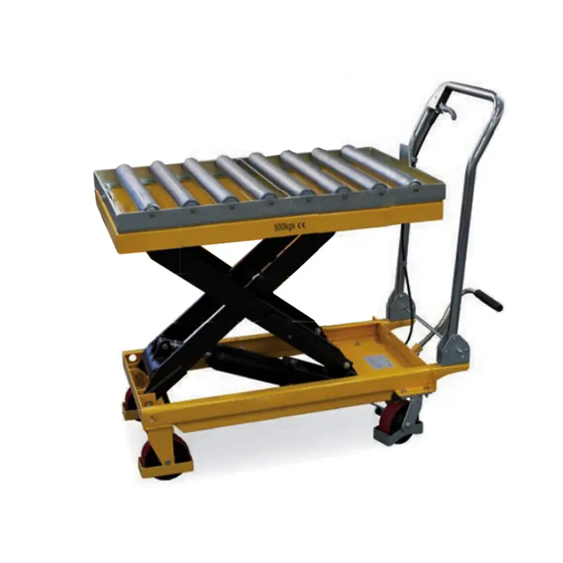 Compra Oggi Stesso AxA TFD35R - Tavola mobile con sollevamento a forbice doppia e rulliera - Portata 350 Kg - Altezza 1300 mm