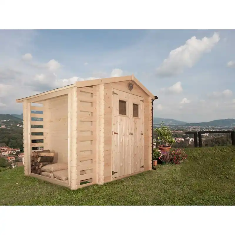Losa Legnami Ava - Casetta da giardino con legnaia 200x200 cm Ultimissimo Modello