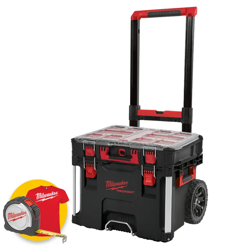 Milwaukee PACKOUT KIT - Trolley porta attrezzi + Organiser Offerta Del Giorno