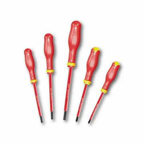 Usag 091 SH5 - Serie di 5 giraviti per viti con intaglio e per viti con impronta a croce PHILLIPS® 1000 V Spedito Oggi
