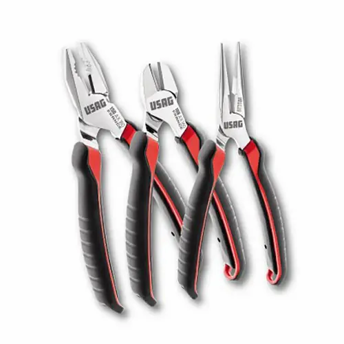 Compra Oggi Stesso Usag 150 AX/SE3 - Assortimento con pinza universale, pinza a becchi mezzotondi diritti e tronchese a tagliente diagonale (3 pz)
