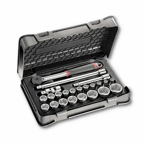 Usag 606 1/2 EA - Assortimento in cassetta di ABS con bussole esagonali (23 pz) Vendita Finale