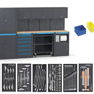 Arredo Fami Garage 391 G15 3040x495x1900mm con 84 utensili Kraftwerk e 20 portaminuteria Miglior Prezzo