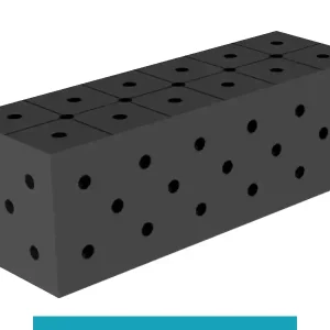 Blocco di collegamento 600x200x200mm SteelEco GPPH, spessore 8mm, fori 16mm griglia diagonale Promo Stagionale