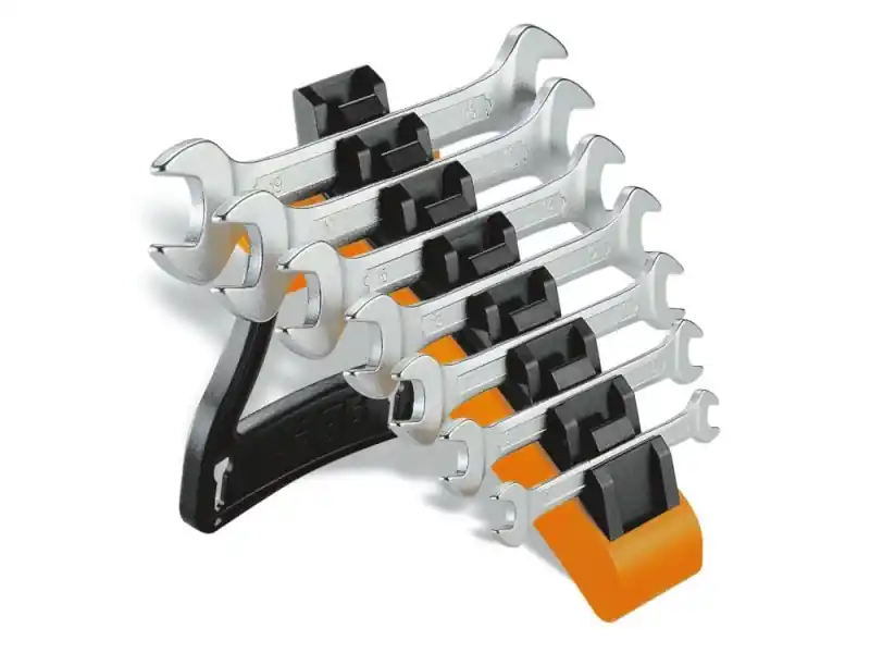 Prezzo Ridotto Serie 7 chiavi doppia forchetta Beta 55/SP7 in supporto da tavolo, 6-19mm (7pz)