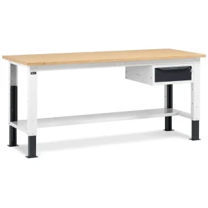 Miglior Prezzo Fami WORK2001 - Banco tavolo da lavoro con altezza regolabile 1 cassetto, L 200 cm - Altezza da 732 a 1057 mm