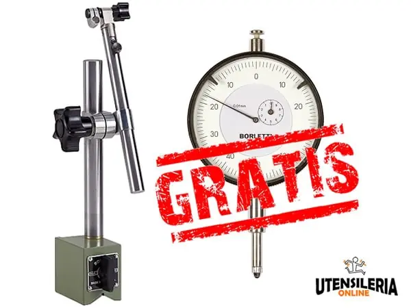 Base magnetica portacomparatore AC/MGV + comparatore in OMAGGIO Spedizione Espresso