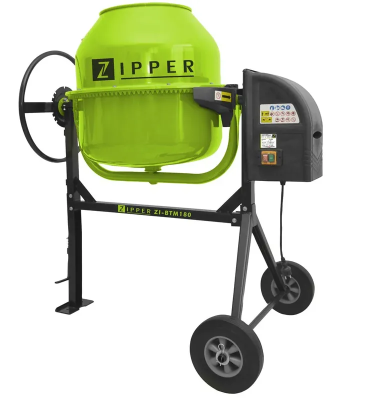 Zipper ZI-BTM180 - Betoniera impastatrice mescolatore 180 litri 800W - 220V Subito Disponibile