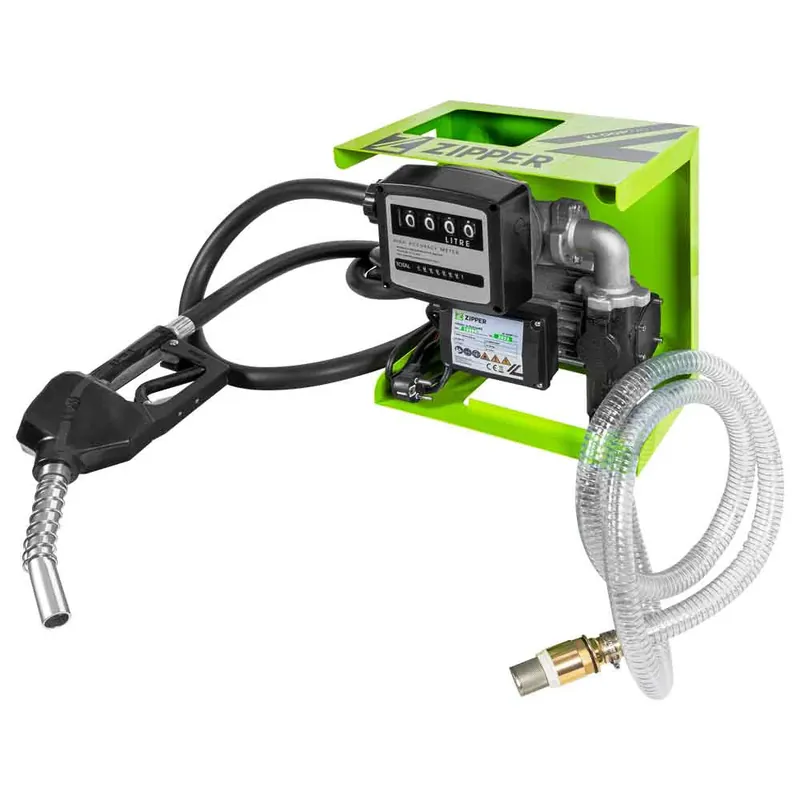 Nuova Collezione Zipper ZI-DOP720 - Pompa travaso diesel gasolio e olio con contalitri e pistola 550w