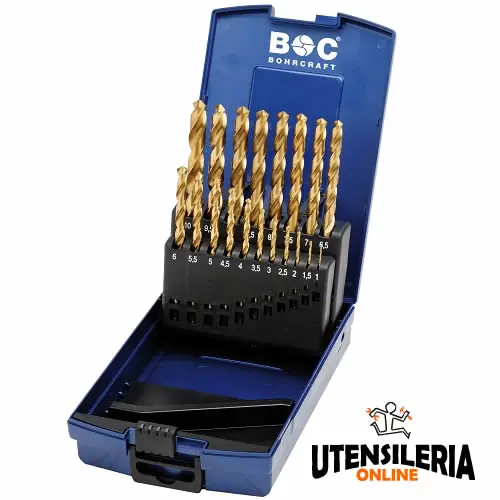 Non Perdere Assortimento punte elicoidali BOHRCRAFT HSS-TiN 0,5mm (19pz)