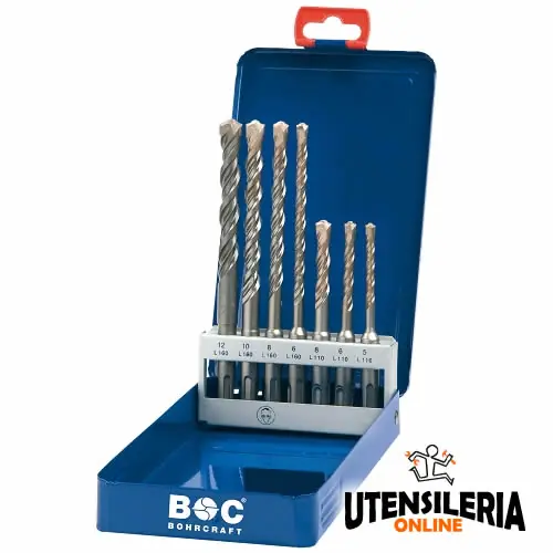 Spedizione Espresso Assortimento punte per martelli BOHRCRAFT SDS-plus (7pz)