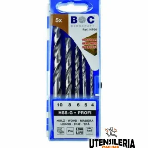 Assortimento punte per legno BOHRCRAFT HSS-G (5pz) Esclusivo