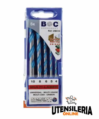 Assortimento punte universali multilaser BOHRCRAFT UM410 (5pz) Novità