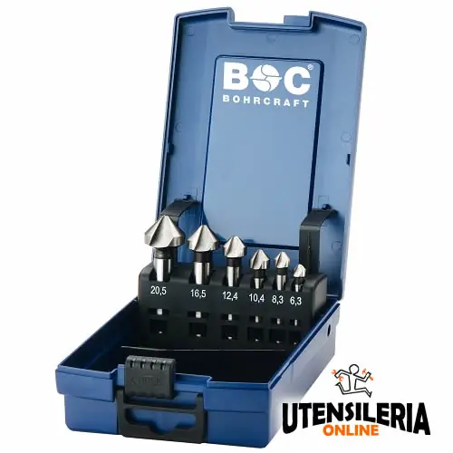 Assortimento svasatori BOHRCRAFT DIN 335 forma C 90° (6pz) Prezzo Ridotto