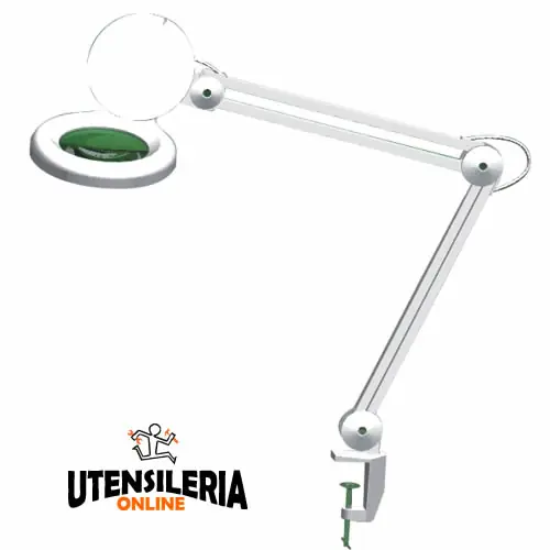 Prezzo Ridotto Porta lampade con lente ed illuminazione 60 LED - fissaggio a morsetto- 3 diottrie