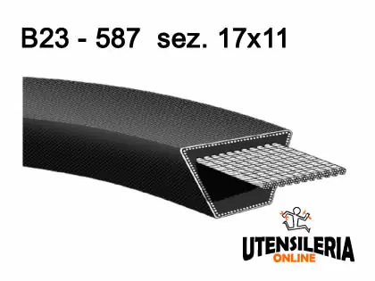 Miglior Prezzo Cinghia trapezoidale sez. 17x11 B23-587