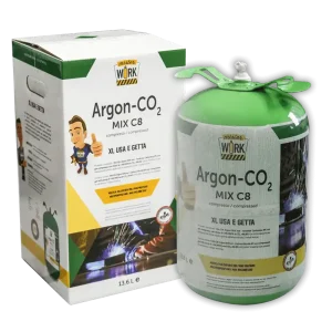 Bombola HELVI MisterWork MIX C8 - Bombola miscela gas Argon/CO2 - 14 lt - (0,9 3M) Economico