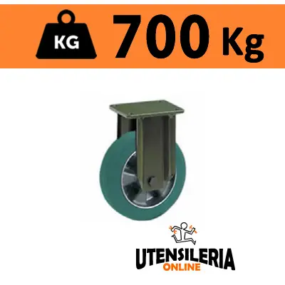 Ruota TR-ROLL con supporto extrapesante fisso EP 700Kg 62AL Spedizione Espresso