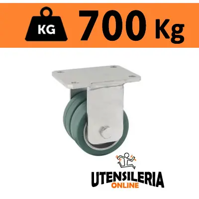 Ruota TR-ROLL supporto elettrosaldato EEG MHD fisso 700Kg 62AL Reso Gratuito