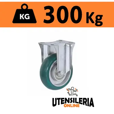 Ruota TR-ROLL con supporto leggero fisso NL portata 300Kg 62ER Occasione Imperdibile