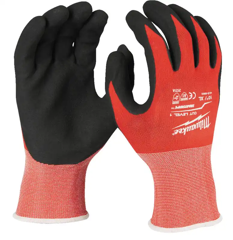 Milwaukee 4932471418 - Guanti da lavoro antitaglio CAT. 1 spalmati in nitrile Prezzo Scontato