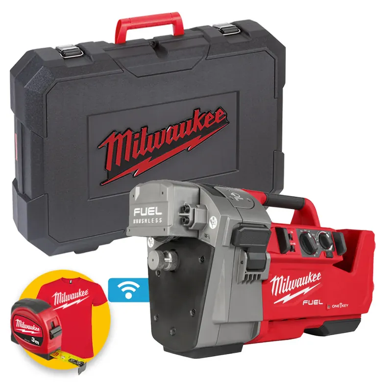 Compra Online Milwaukee M18 FRGRO114-0C - Scanalatrice a rullo a batteria 18V per tubazioni - solo corpo in valigetta