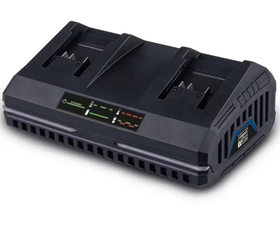 Scheppach sdbc2.4a Doppio caricabatteria lenta 20v per batterie 2.0 - 4.0 ah serie ixes Offerta Limitata
