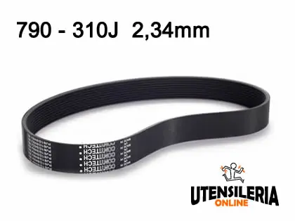 Professionale Cinghia Poly-V 310J-790 3 nervature 2,34mm
