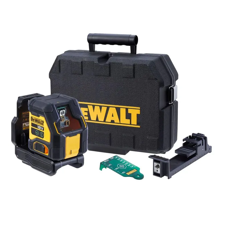 Professionale Dewalt DCLE34021N-XJ - Livella laser multilinea con raggio verde, 2 linee verticali a squadro 90° - solo corpo