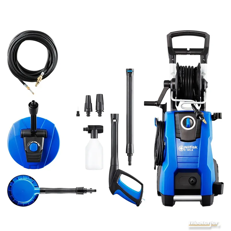 Nilfisk E 145.4-9 PAD X-TRA - Idropulitrice ad acqua fredda 145bar 500l/h - Patio - Spazzola - Sonda sturatubi A Buon Prezzo