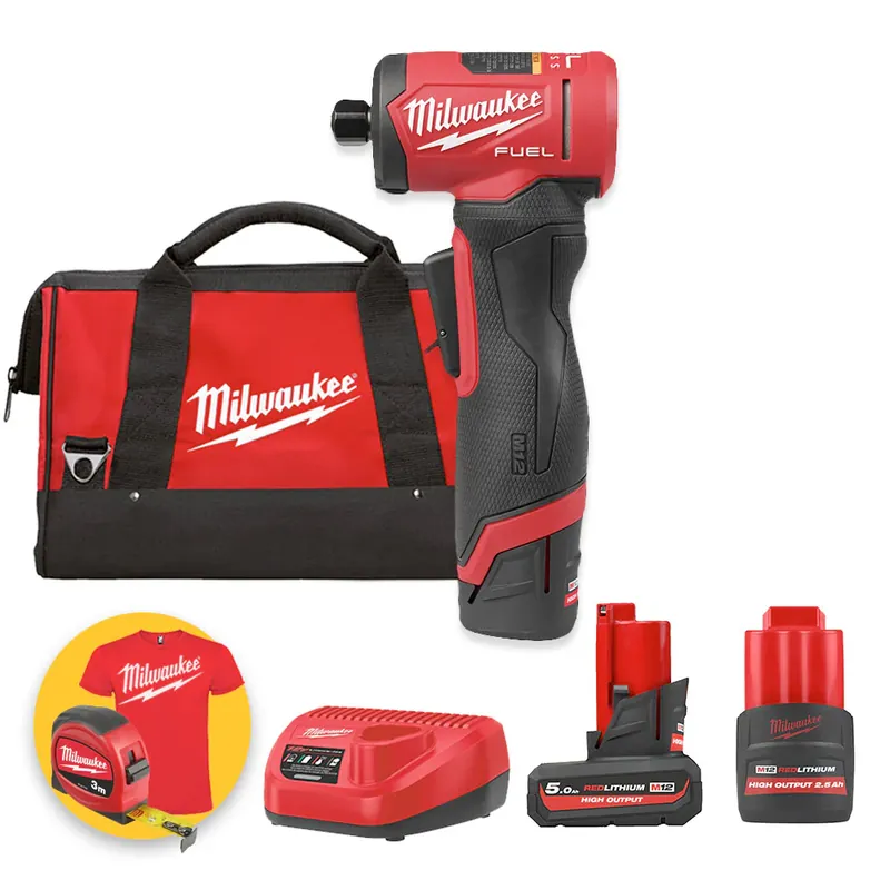 Ultime Pezzi Milwaukee M12 FDGA2-522B - Mini smerigliatrice angolare 12V FUEL - 2,5Ah + 5Ah High Power