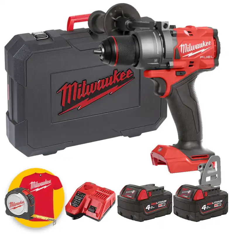 Prezzo Scontato Milwaukee M18 FPD3-402C - Trapano avvitatore a batteria FUEL con percu