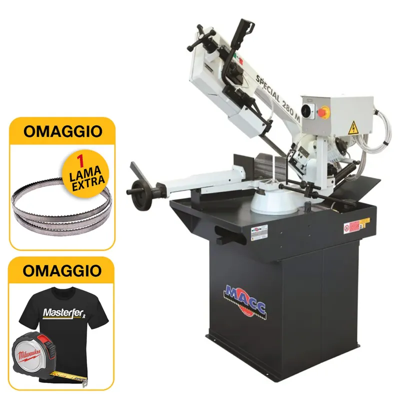 Offerta MACC SPECIAL 280 M - Segatrice a nastro professionale per ferro, lubrificata