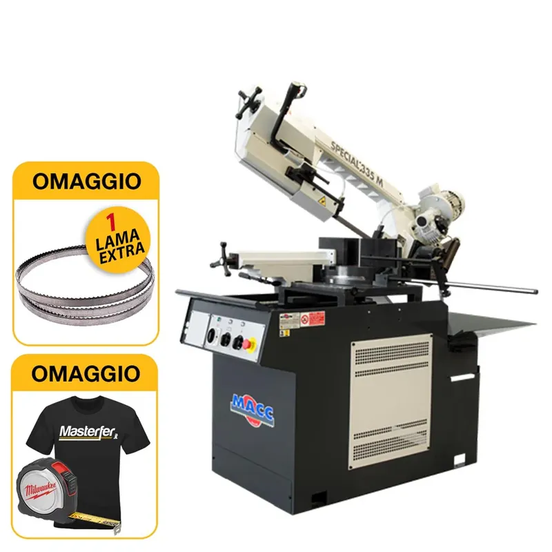 Offerta Del Giorno MACC SPECIAL 335 M - Segatrice a nastro professionale per ferro, lubrificata