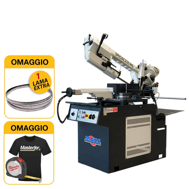 MACC SPECIAL 335 M/S - Segatrice a nastro professionale, semiautomatica lubrificata Di Tendenza