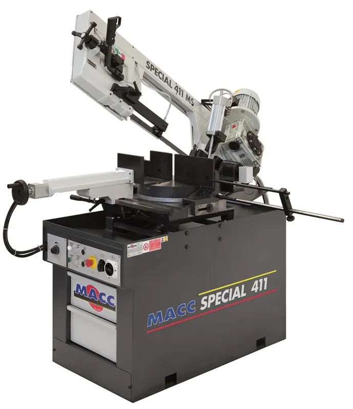 MACC SPECIAL 411 M/S - Segatrice a nastro professionale per ferro, semiautomatica lubrificata Esclusivo
