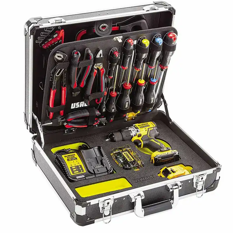 A Buon Prezzo Dewalt U00023706W - Valigetta attrezzi Usag / Dewalt 002 UDM con avvitatore - 74 utensili