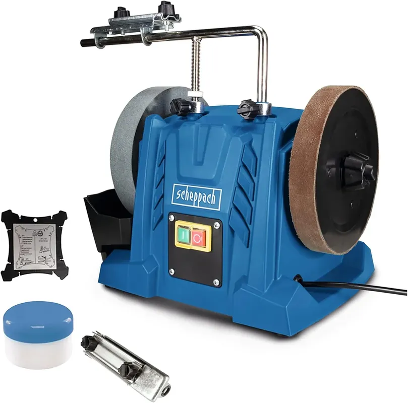 Direttamente Dal Produttore Scheppach Tiger 5000S - Affilatrice affilacoltelli levigatrice ad acqua - 200W