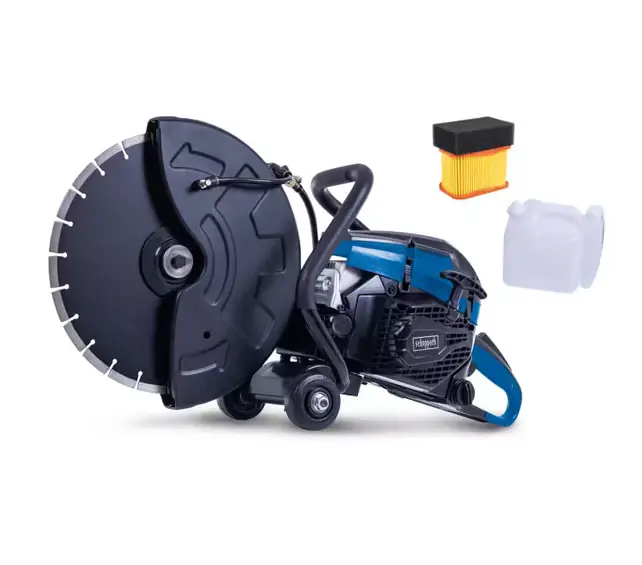 Affare Scheppach pts400 Mototroncatrice a scoppio 2T 65cc per cemento calcestruzzo, pietra e asfalto disco 350mm