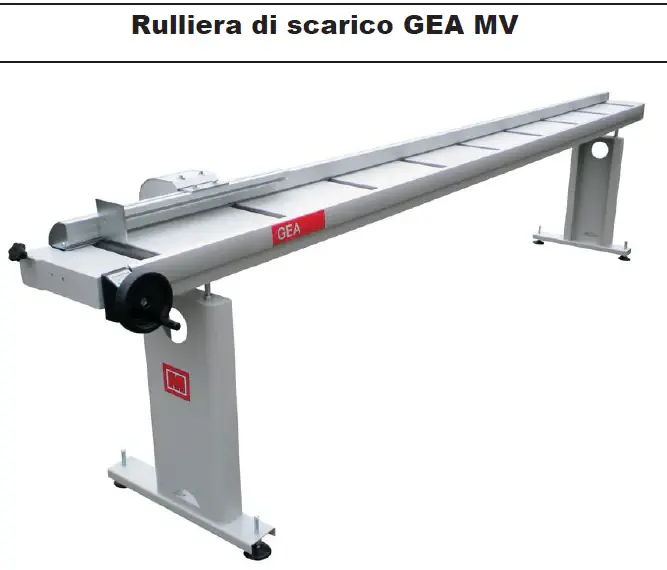 Rulliera di scarico GEA200 MV Lunghezza utile 4000 mm , con volantino e display digitale Compra Online