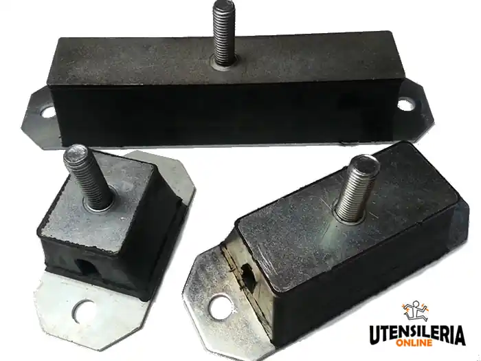 Compra Adesso Supporto antivibrante elastico a flangia quadro con vite centrale 115-265mm
