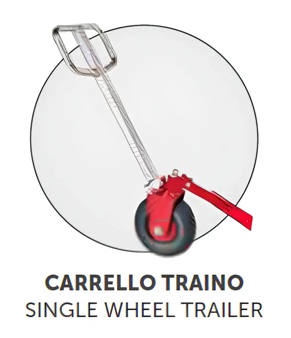 CECCATO 50008 CARRELLO TRAINO A UNA RUOTA PER BIOTRITURATORI ONE - MAXI - BIG Ultimissimo Modello